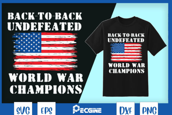 Back to Back Undefeated World War Champs: A Bold T-Shirt Design