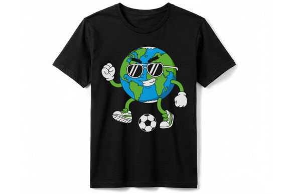 Cool Earth Soccer Player T-Shirt: A Graphics Gem for T-Shirt Designs
