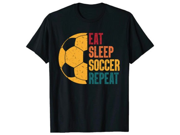 Eat Sleep Repeat Soccer T-Shirt: A Dynamic Graphics Asset
