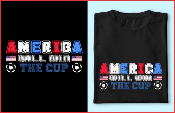Football World Cup T-shirt America Flag Graphics