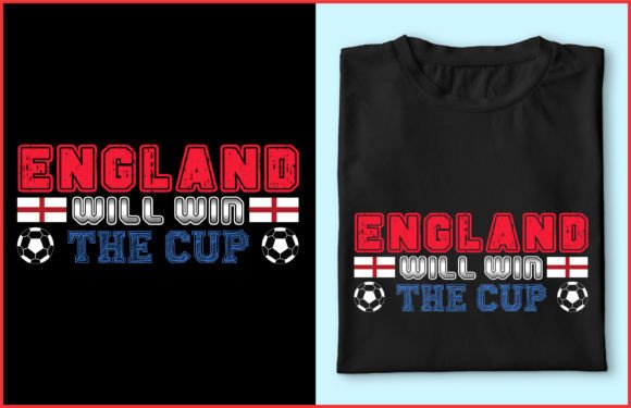 Football World Cup T-shirt England Flag: A Graphic Design Asset