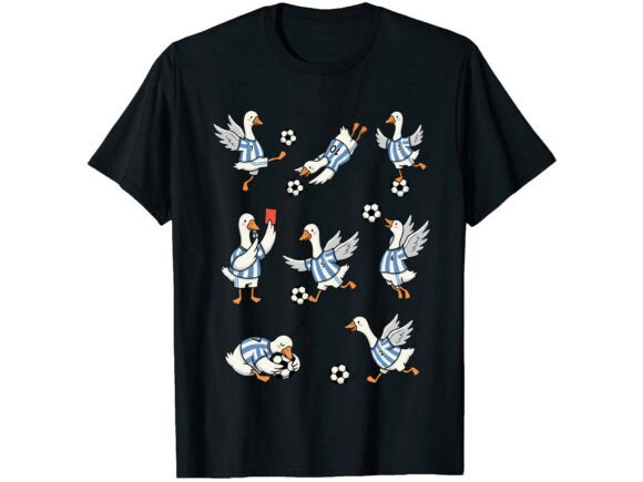 Funny Goose Soccer Players T-Shirt: A Bold Graphic for Crafters
