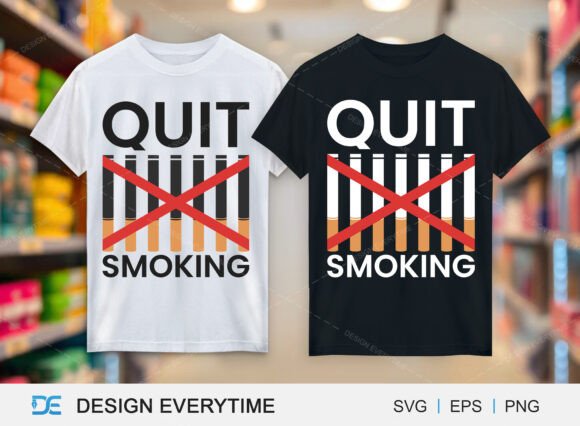 Quit Smoking - A Bold Embroidery Design for Awareness