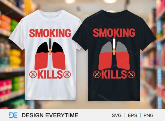 Smoking Kills - World No Tobacco Day Graphics for T-Shirts