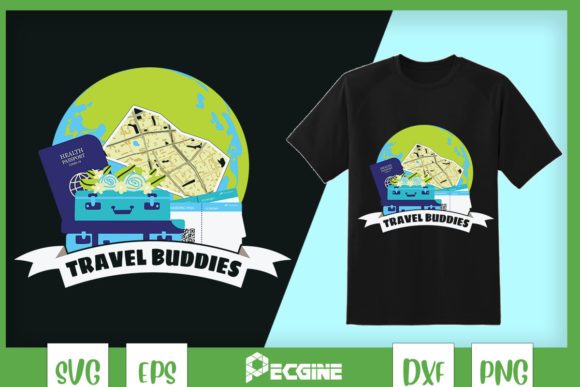 Travel Buddy Around the World Adventure T-Shirt Designs